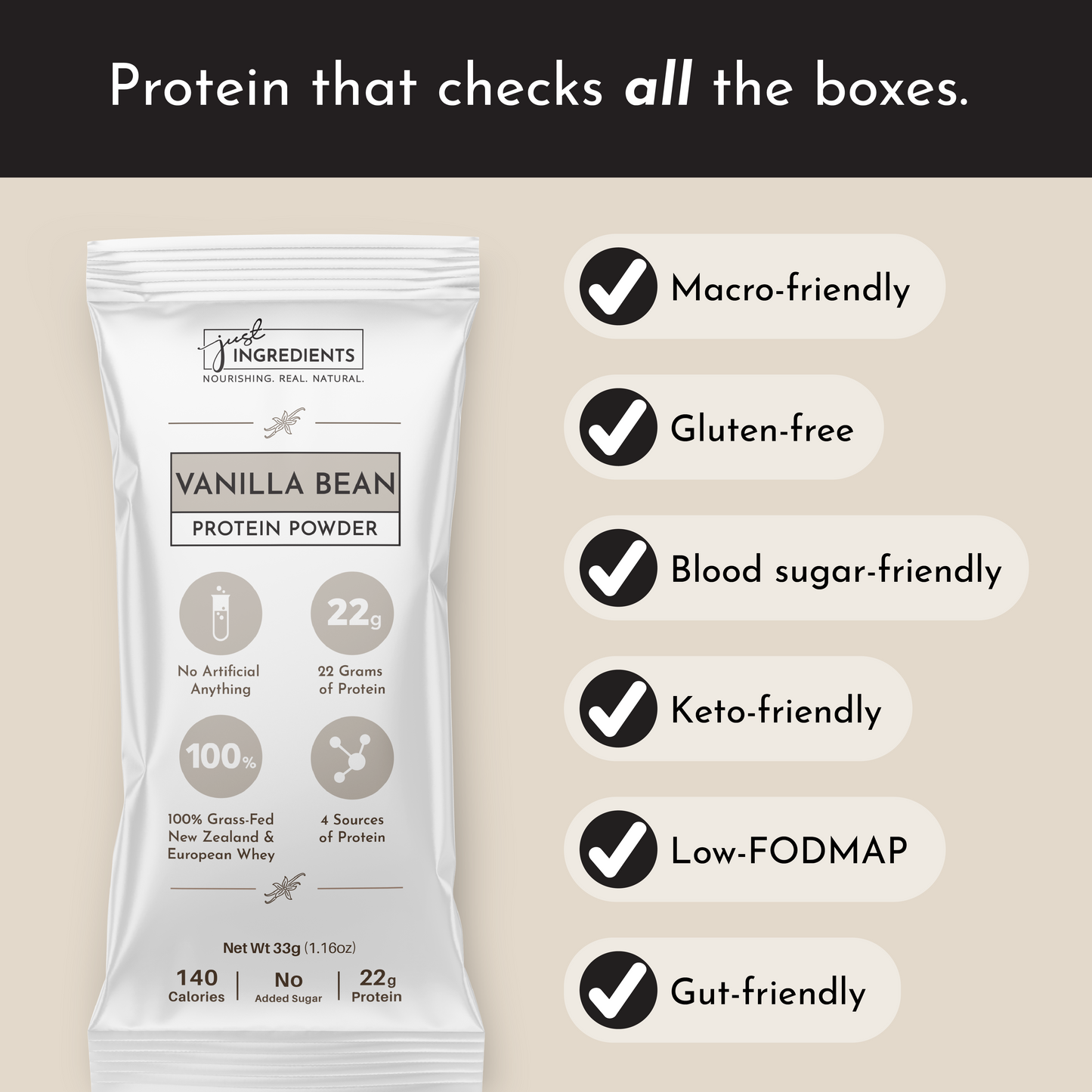 Vanilla Bean Protein Powder Stick