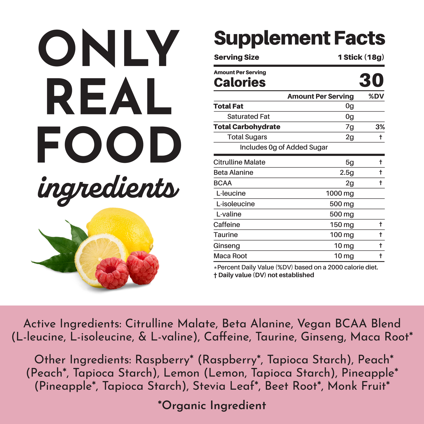 Raspberry Lemonade Pre-Workout Stick