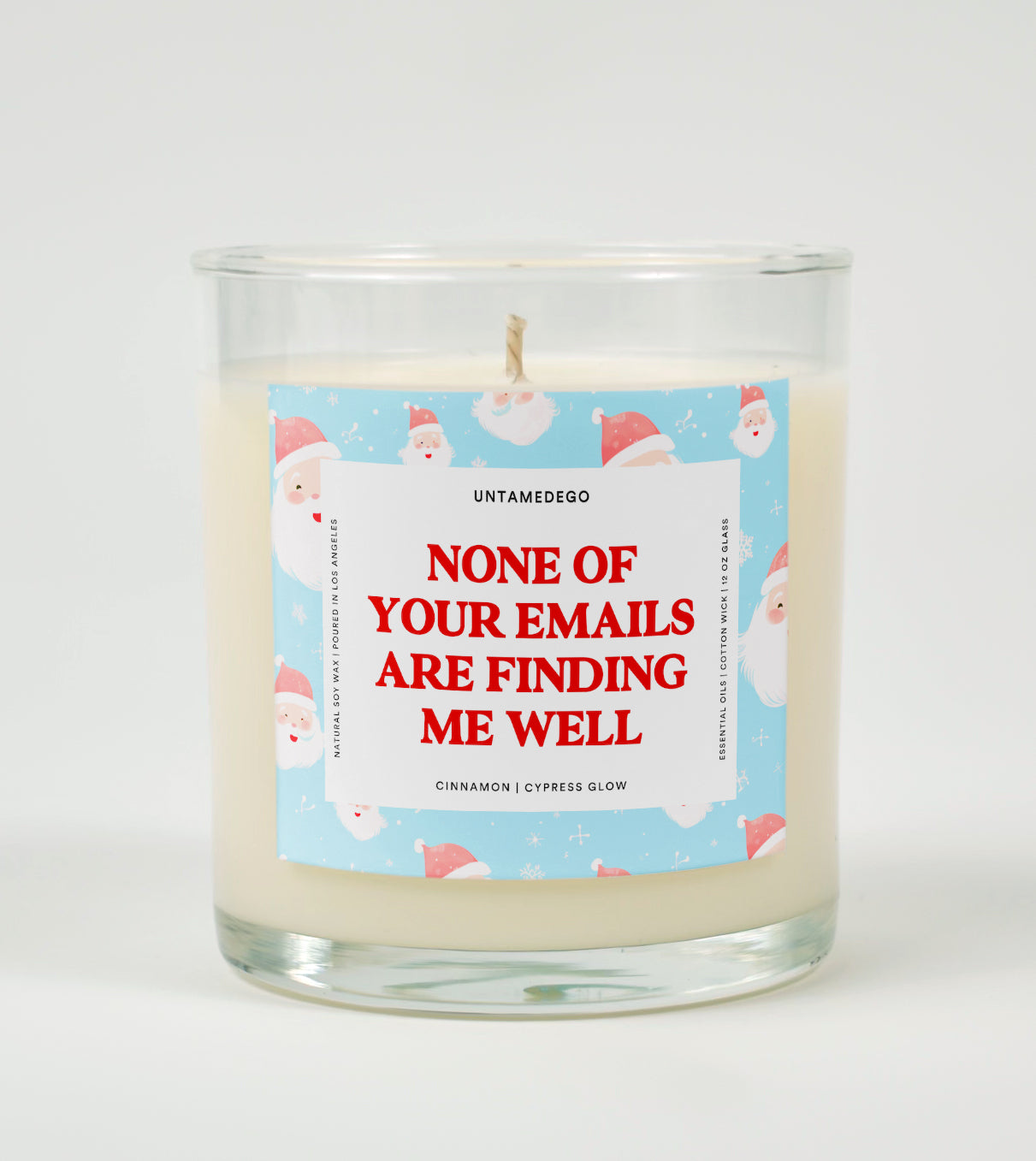 None of Your Emails Are Finding Me Well | Funny Christmas Candle