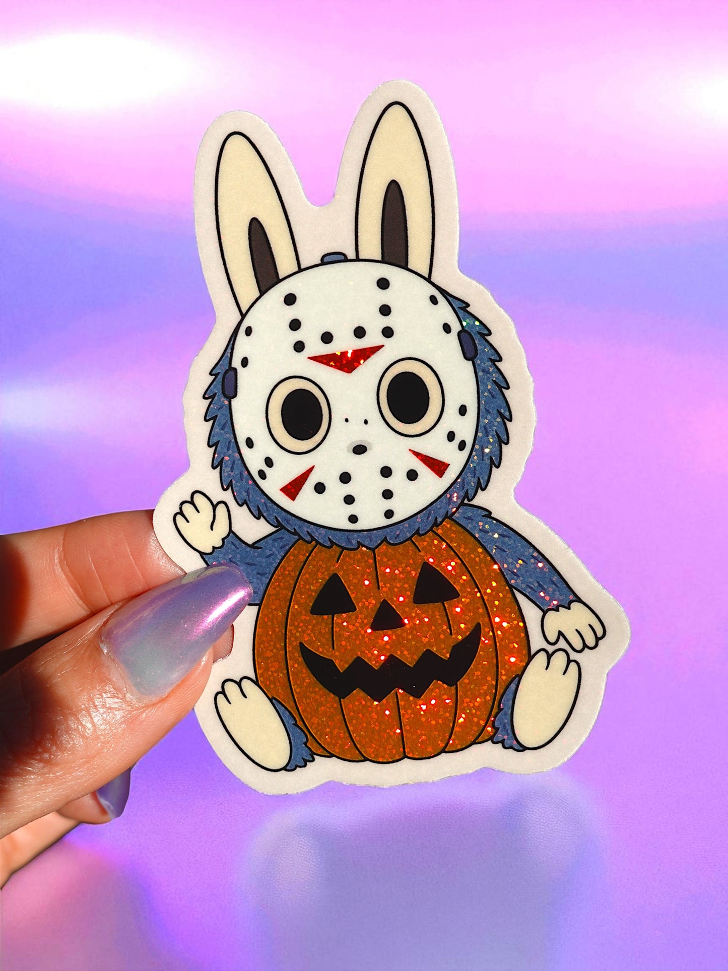 Jason Bunny Monster Glitter Vinyl Sticker