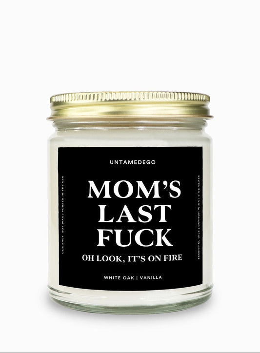Mom's Last Fuck Gold Top Candle