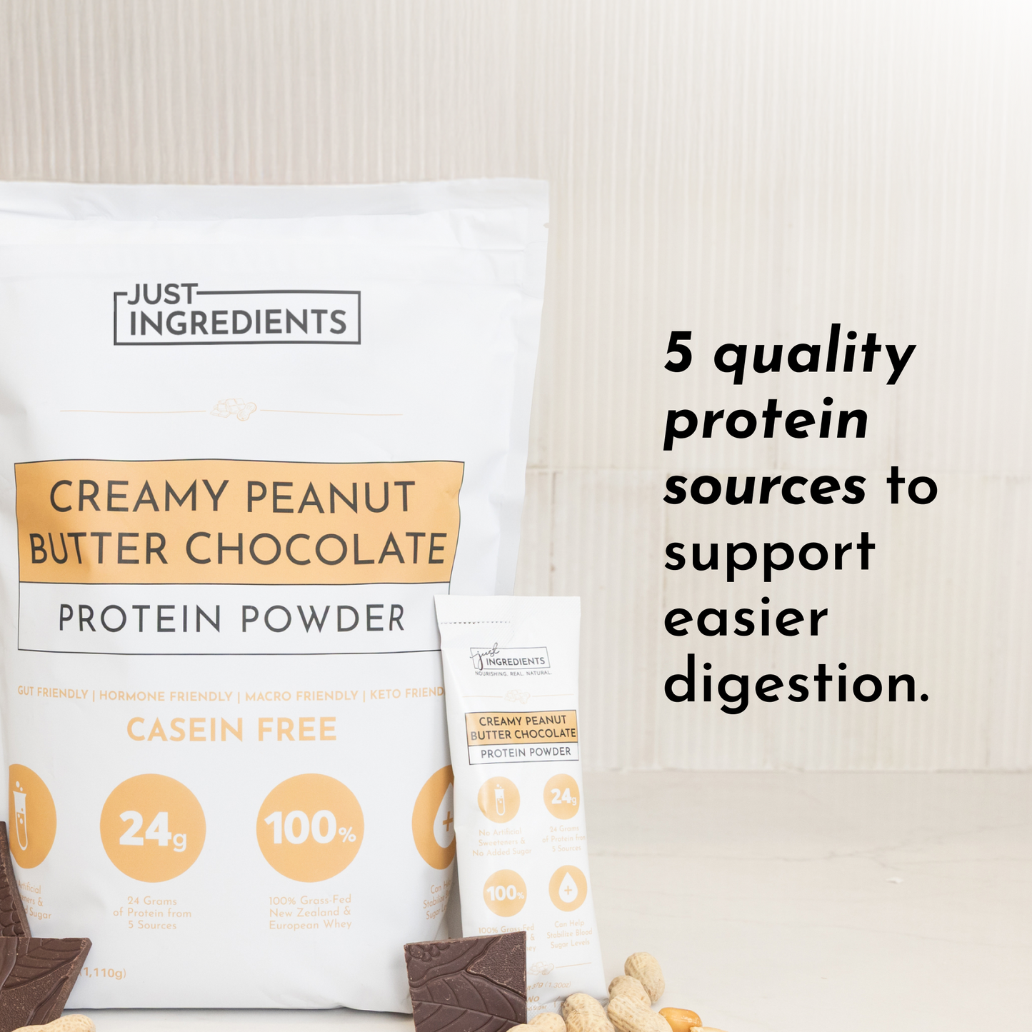 Creamy Peanut Butter Chocolate Protein Powder