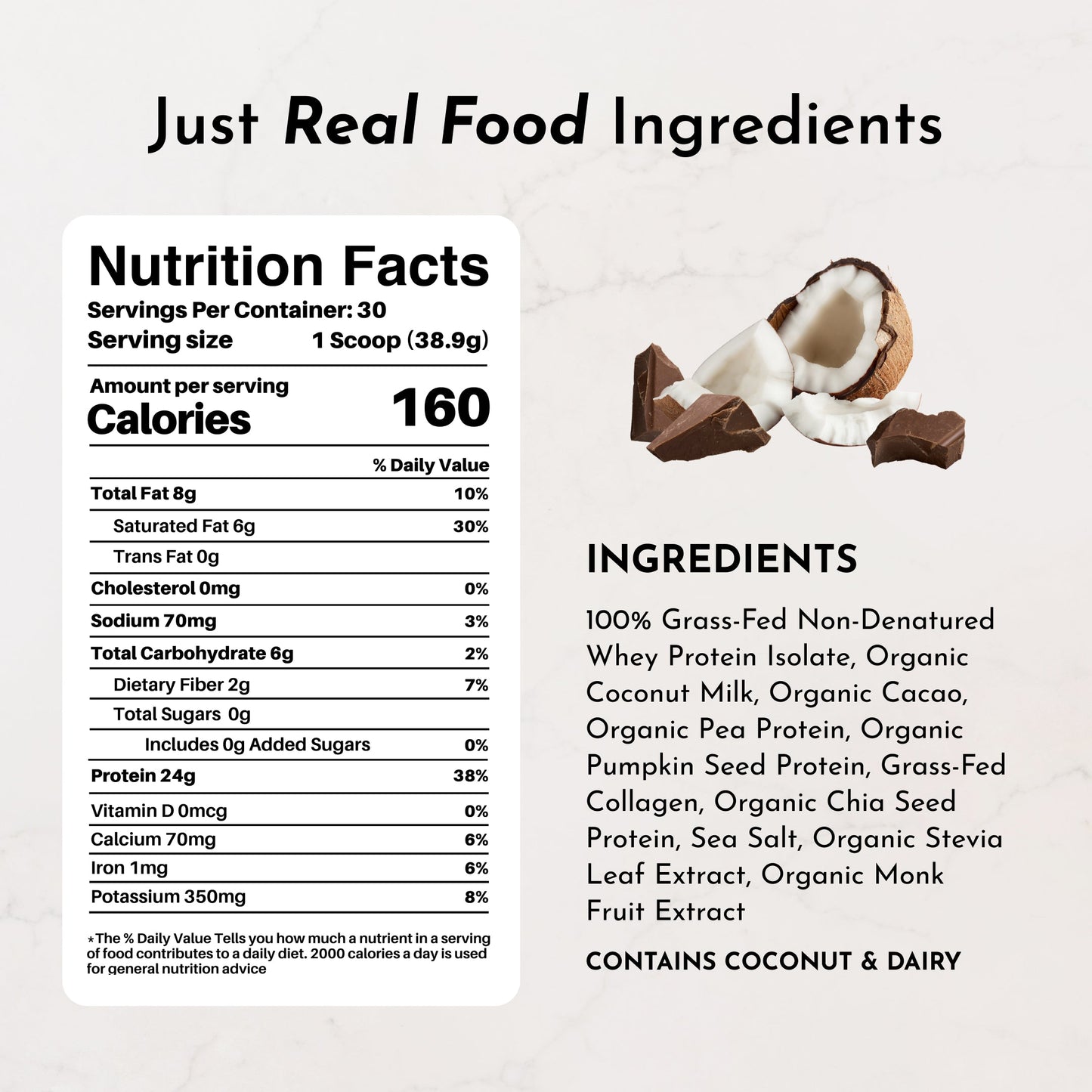 Coconut Chocolate Protein Powder