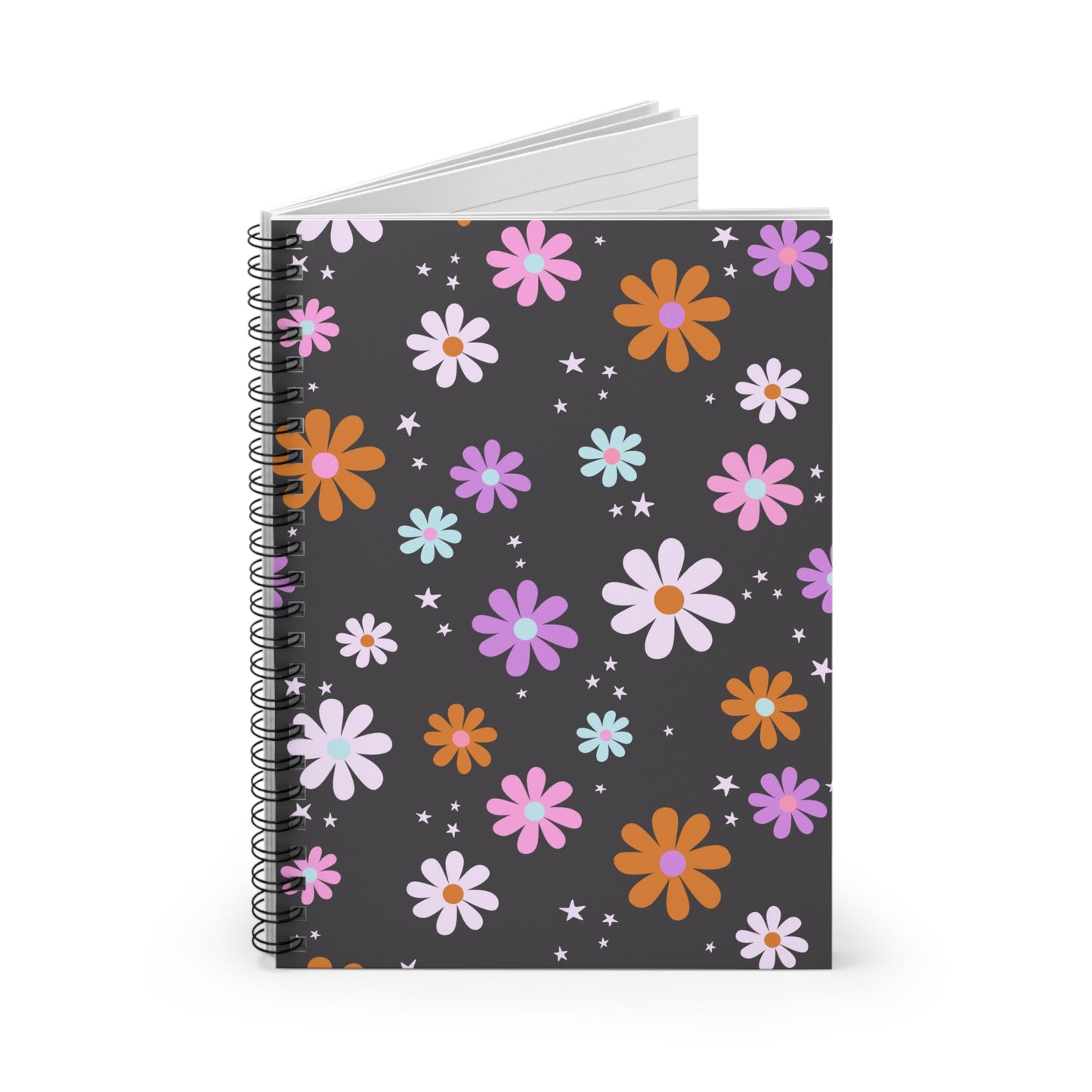 Flower Power Spiral Notebook - Ruled Line