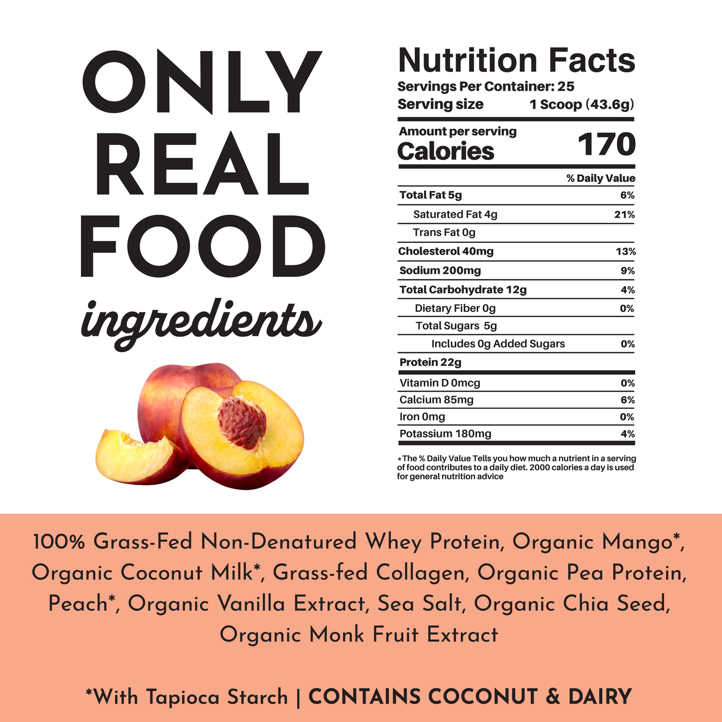 Peaches and Cream Protein Powder
