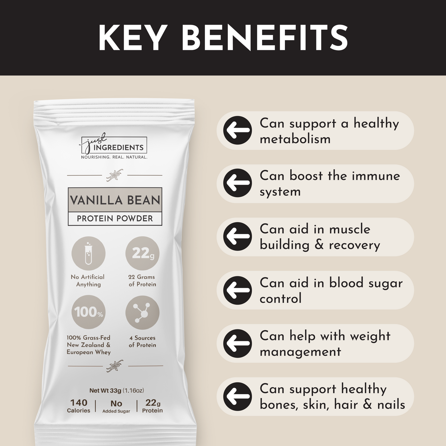 Vanilla Bean Protein Powder Stick