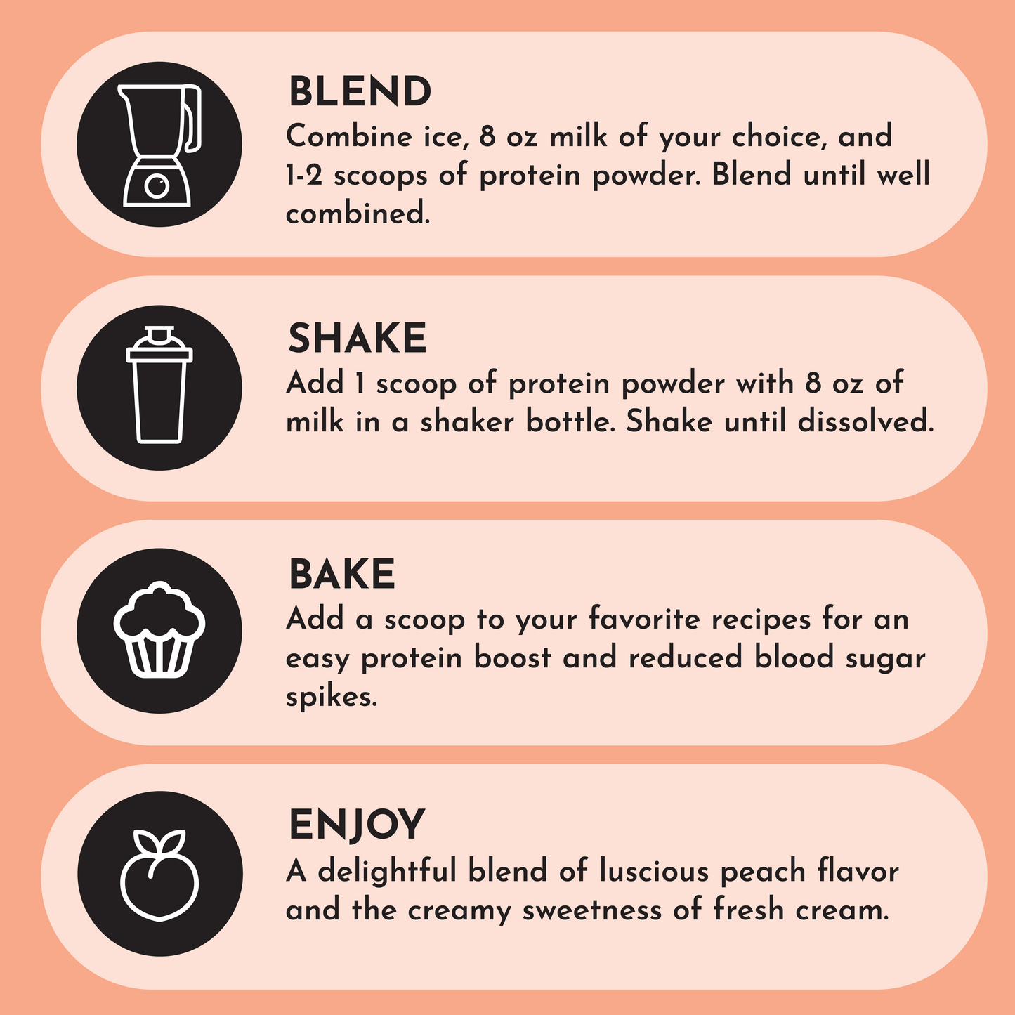 Peaches and Cream Protein Powder
