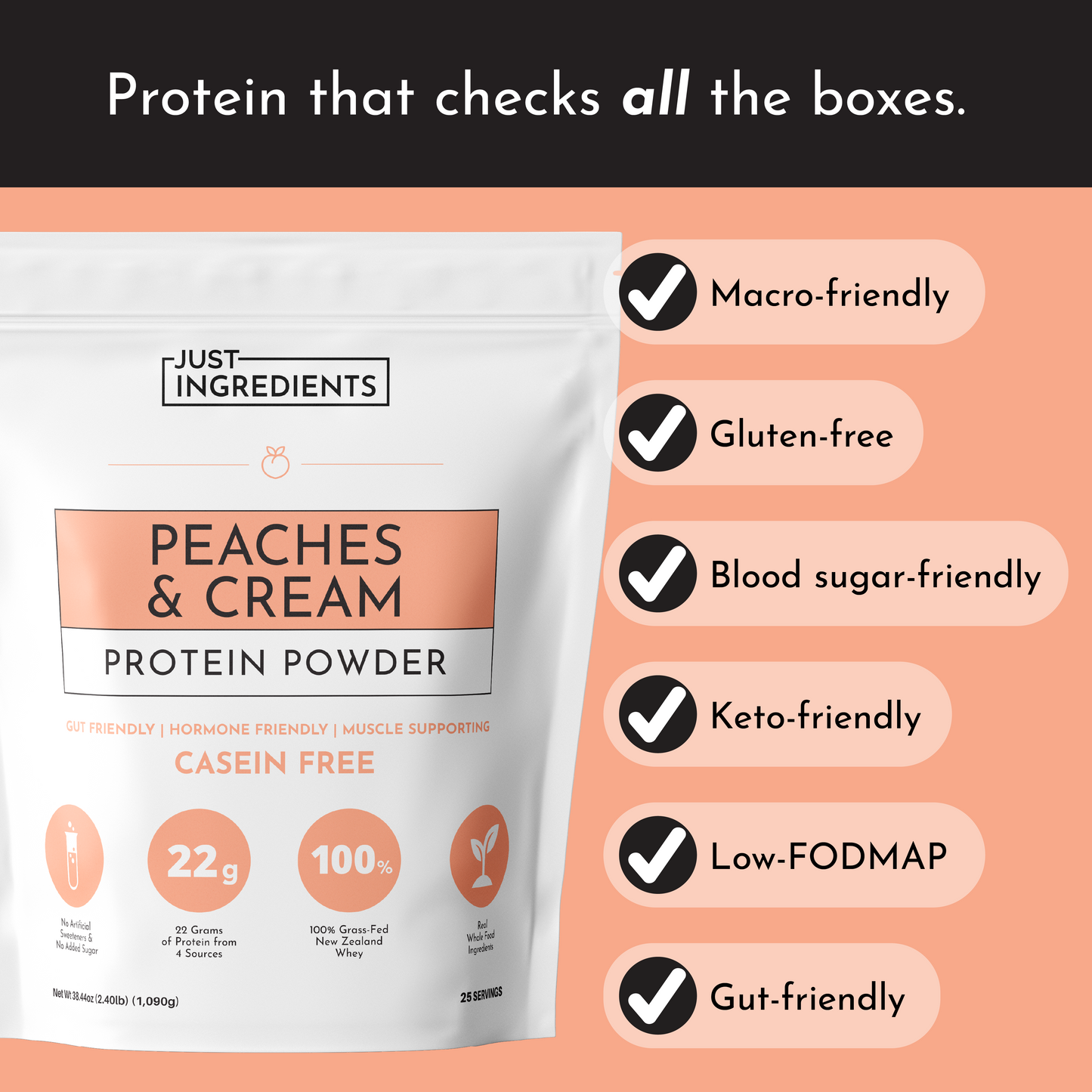 Peaches and Cream Protein Powder
