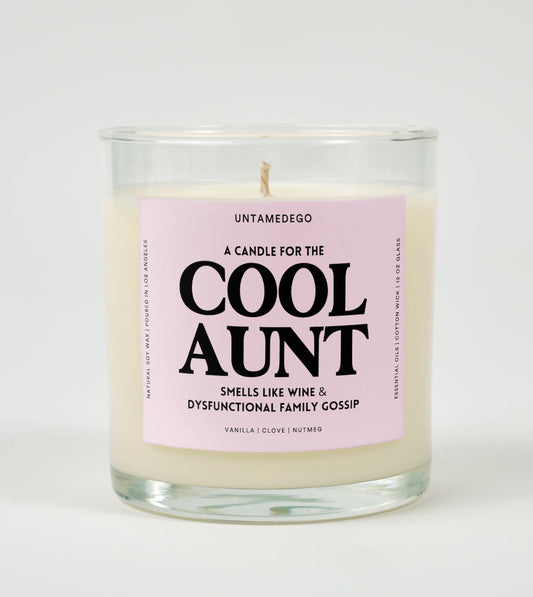A Candle For The Cool Aunt Glass Candle