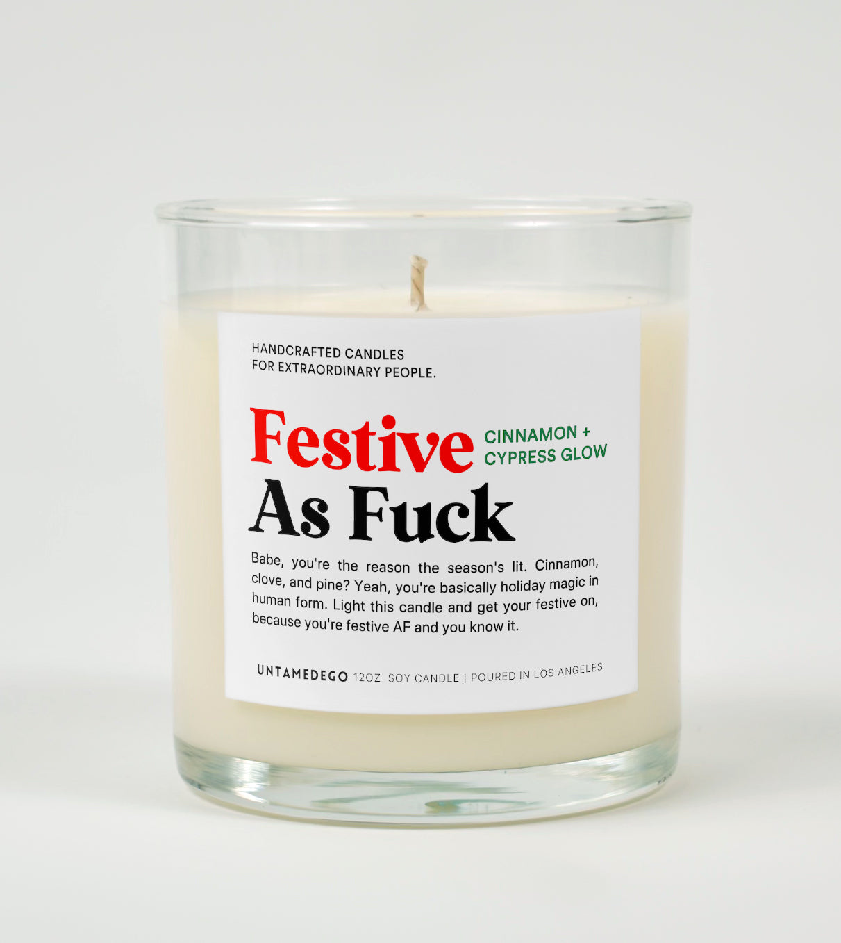 Festive As Fuck | Funny Christmas Candle
