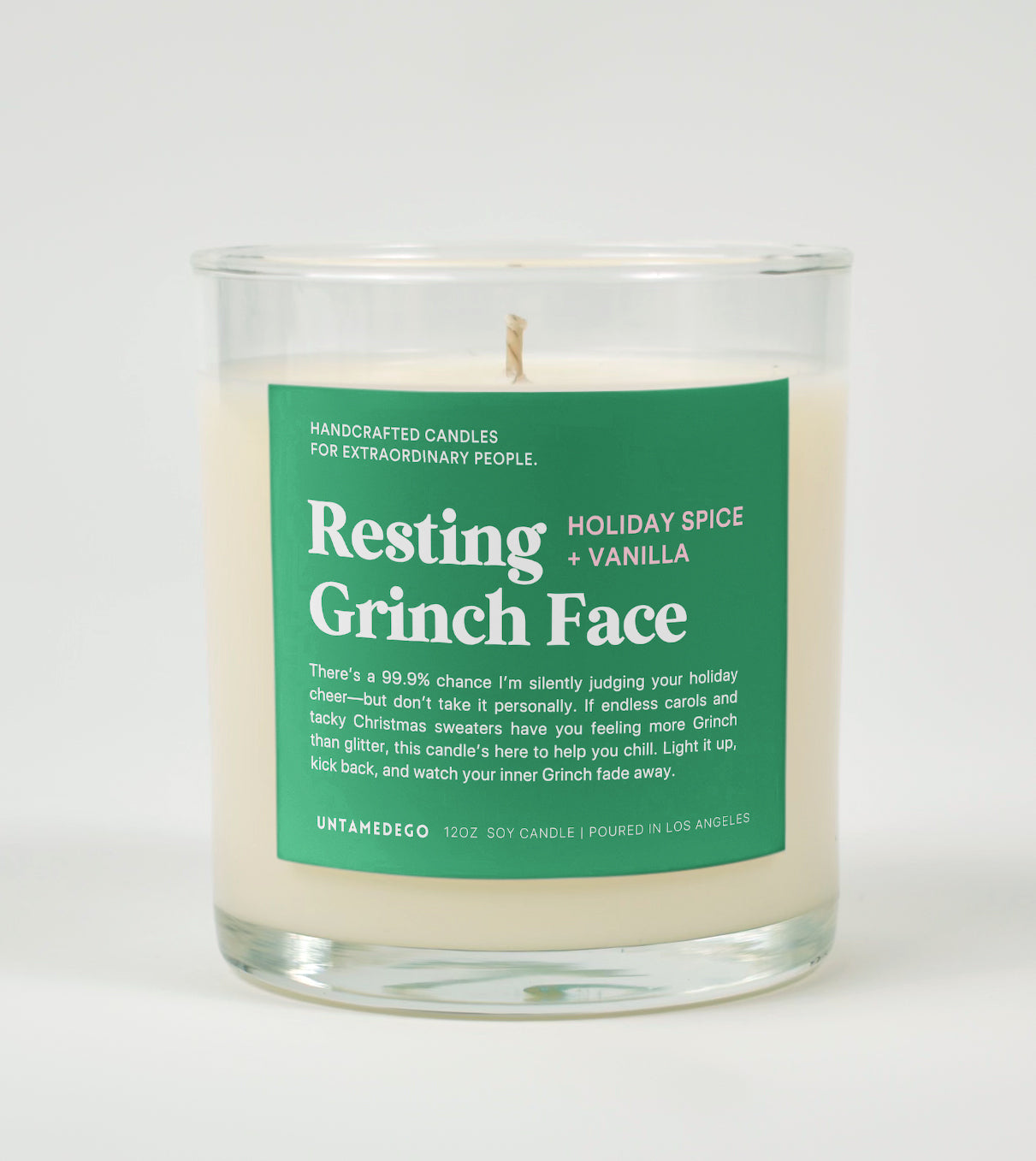 Resting Grinch Face | Funny Christmas Candle