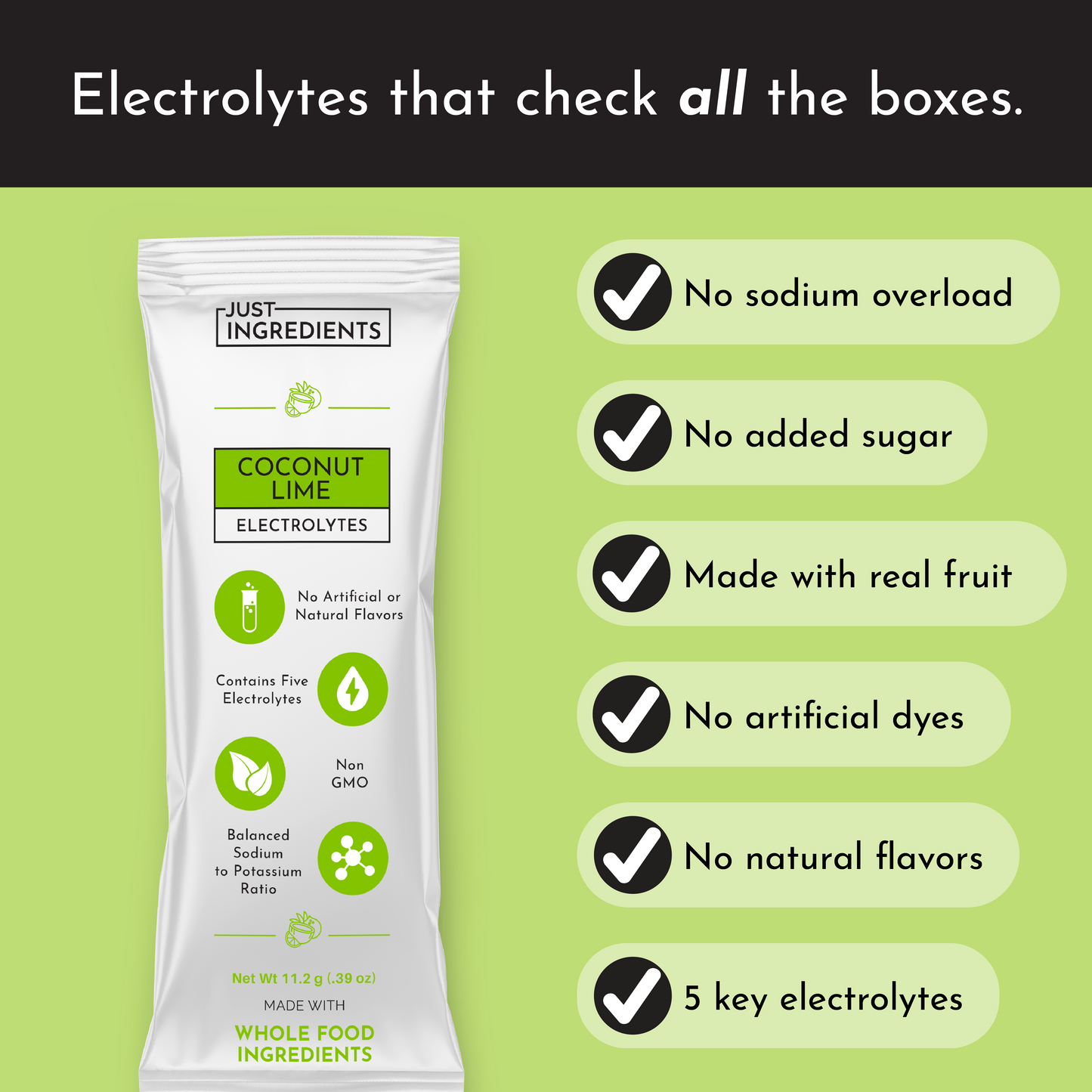 Coconut Lime Electrolytes Stick